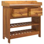 vidaXL Armoire de jardin Marron 78 x 36 5 x 78 cm Bois d'Acacia Massif