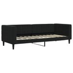 vidaXL Lit de jour avec gigogne et tiroirs noir 80x200 cm velours