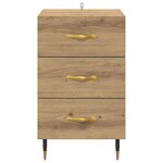 vidaXL Cabinet de chevet avec tiroir Chêne artisanal 40 x 40 x 66 cm