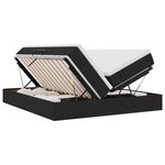 vidaXL Lit avec rangement et matelas Noir 180 x 200 cm Polyester