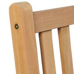 vidaXL Chaises de jardin 4Pièces et coussins à carreaux rouge Teck solide