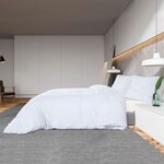 vidaXL Ensemble de housse de couette Blanc 225x220 cm Microfibre