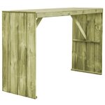 vidaXL Table de bar 170x60x110 cm Pin imprégné