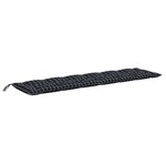 vidaXL Coussins de banc de jardin lot de 2 carreaux noir 150x50x7 cm