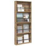 vidaXL Étagère à magazines 2 Pièces Chêne artisanal 60 x 12 x 70 cm