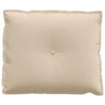 vidaXL Coussin de Dos Crème 60 x 50 cm Tissu en microfibre