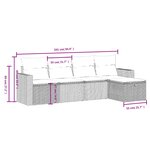 vidaXL Salon de jardin 5 Pièces avec coussins gris résine tressée