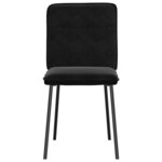 vidaXL Chaises à manger lot de 4 Noir Velours