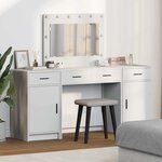 vidaXL Table de Toilette 3 Pièces Blanc 40 x 41 x 75 cm Bois d'ingénierie