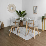 Chaise scandinave en plastique transparent (lot de 2)