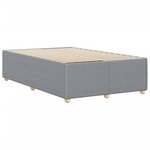 vidaXL Cadre de lit gris clair 120x190 cm tissu