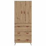 vidaXL Haut Armoire Montage mural Chêne artisanal 69 5 x 34 x 180 cm