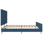 vidaXL Cadre de lit avec tête de lit Bleu 200 x 200 cm tissu