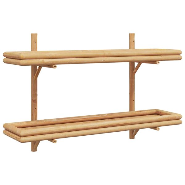 vidaXL Étagère Murale avec étagère Marron 100 x 26 x 60 cm Bambou
