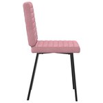 vidaXL Chaises à manger lot de 2 Rose Velours