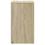 vidaXL Armoires de chevet et lumières LED 2 Pièces chêne sonoma