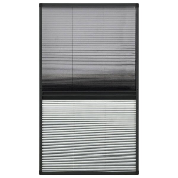 vidaXL Moustiquaire plissée pour fenêtre Aluminium 80x160 cm et auvent