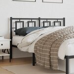 vidaXL Tête de lit métal noir 140 cm