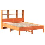 vidaXL Lit bibliothèque sans matelas cire marron 135x190 cm pin massif