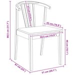 vidaXL Chaise de salle à manger 2 Pièces blanc et naturel