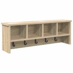 vidaXL Porte-manteau mural avec étagère Chêne sonoma 75 x 16 x 26 cm
