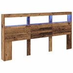 vidaXL Tête de lit Bois Ancien 200 x 17 x 102 cm Bois d'ingénierie
