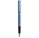 Waterman graduate allure stylo plume   laque bleue satinée  plume fine  cartouche encre bleu  coffret cadeau