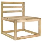 vidaXL Salon de jardin 7 Pièces bois de pin imprégné de vert