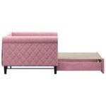 vidaXL Lit de jour avec lit gigogne rose 90x200 cm velours
