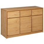 vidaXL Buffet SAUDA chêne 114x43x75 5 cm bois massif de pin