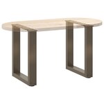 vidaXL Pieds de table basse en U 2 pièces Acier naturel 38 x (42-43) cm Acier
