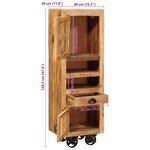 vidaXL Haut Armoire Marron 40 x 30 x 120 5 cm bois de manguier massif