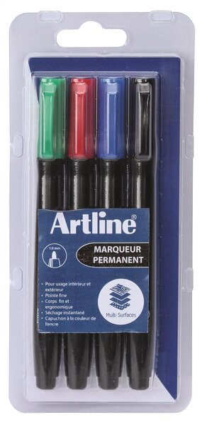4 marqueurs 'Supreme EPF-700' permanent indélébile pointe conique 1 mm 4 asso... CARPENTRAS SIGN