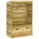 vidaXL Strandkorb avec tiroir 112x60x168 cm Bois de pin solide