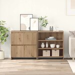 vidaXL Buffet 2 Pièces Chêne artisanal 70 x 41 x 75 cm Bois d'ingénierie