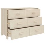 vidaXL Buffet HAMAR Marron miel 113x40x80 cm Bois massif de pin