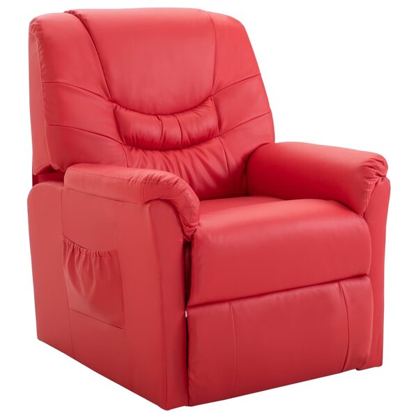 vidaXL Fauteuil inclinable Rouge Similicuir