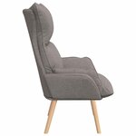vidaXL fauteuil Taupe 69 x 74 x 93 cm Tissu Sherpa
