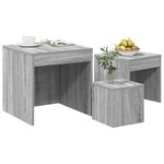 vidaXL Tables gigognes 3 Pièces Sonoma gris Bois d'ingénierie