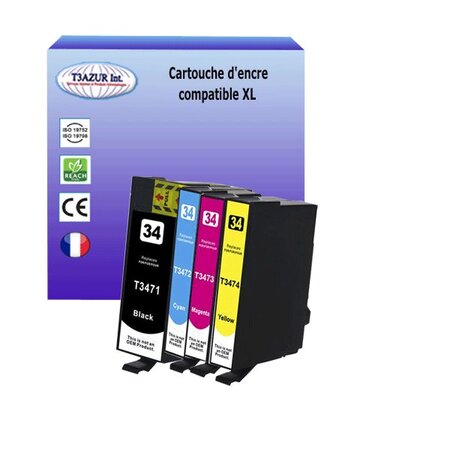 4 Cartouches Compatibles pour Epson 104 - T3AZUR - La Poste