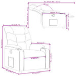 vidaXL Fauteuil inclinable Crème Tissu