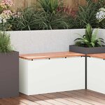 vidaXL Banc de jardin Blanc 80 x 40 x 43 cm Acier