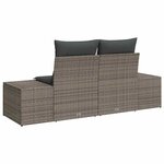 vidaXL Canapé de jardin Gris 123 x 62 x 69 cm polyrotin