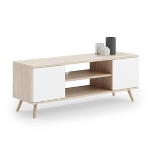 Meuble TV Focus blanc bois 155cm