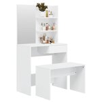 vidaXL Ensemble de coiffeuse Blanc brillant 74 5x40x141 cm