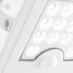 Applique extérieure LED et solaire - Détecteur de mouvement - Plastique et métal - 4 W - Blanc