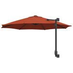 vidaXL Parasol de jardin Rouge  Noir 248 x 248 x 148 cm