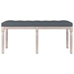 vidaXL Banc Gris foncé 110x40x49 cm Velours