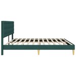 vidaXL Cadre de lit avec tête de lit Vert foncé 180 x 200 cm Tissu