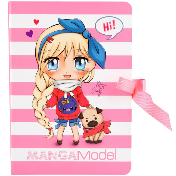 Bloc Notes rose Manga Model